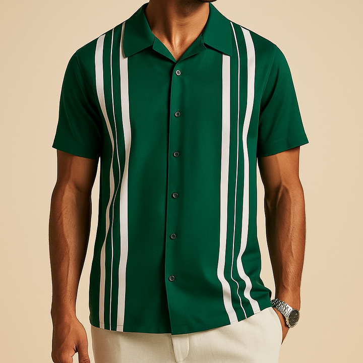 Luca | Retro Knit Button-Up