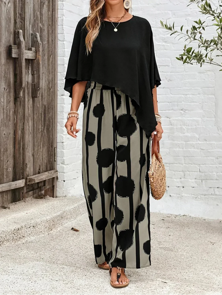 Lyke |  Comfortable Elastic Waist Two-Piece Set