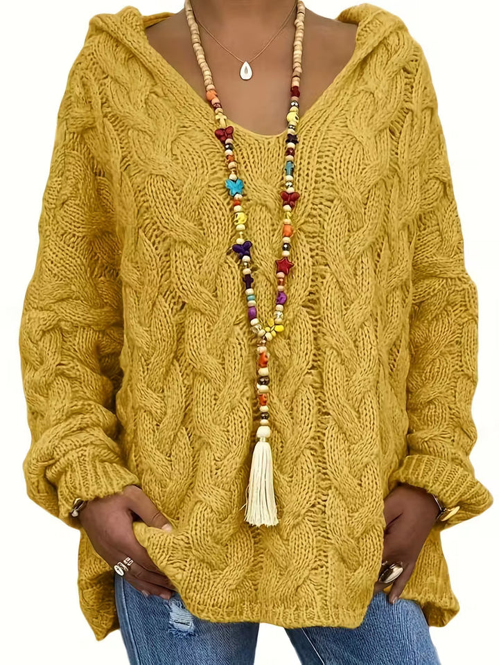 Miette - Casual Long Sleeve Knitted Sweater