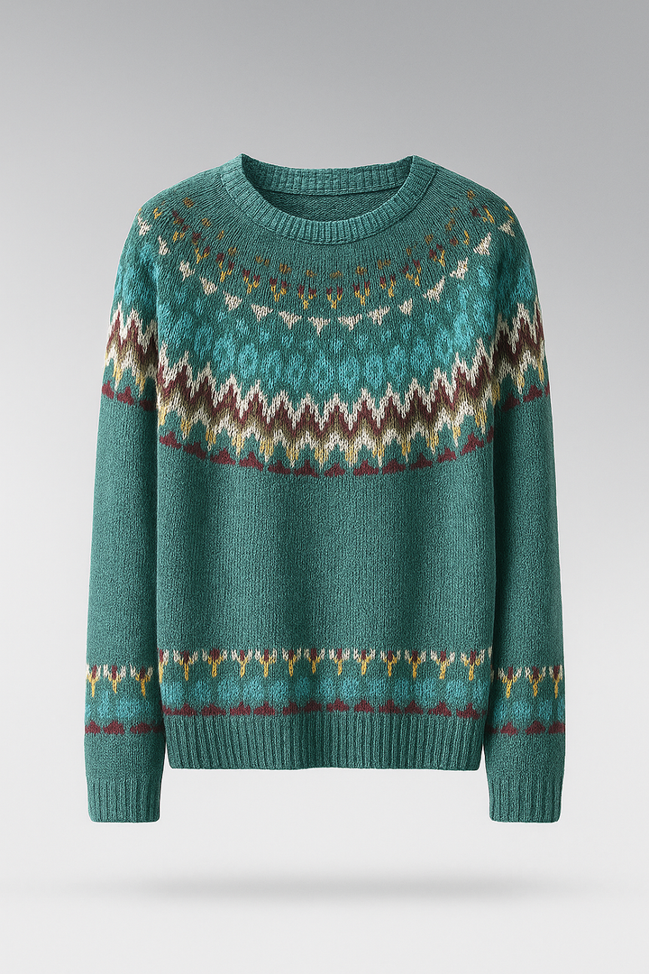 Regina - Retro Wave Pattern Sweater