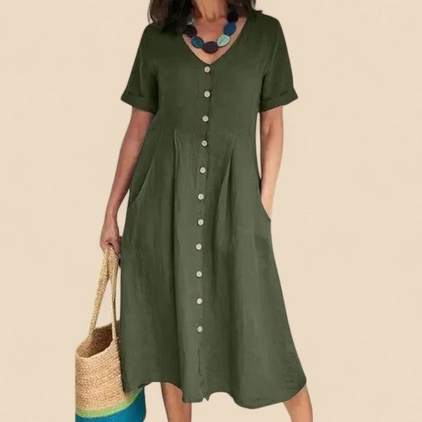 Meliora | Button-Front Day Dress