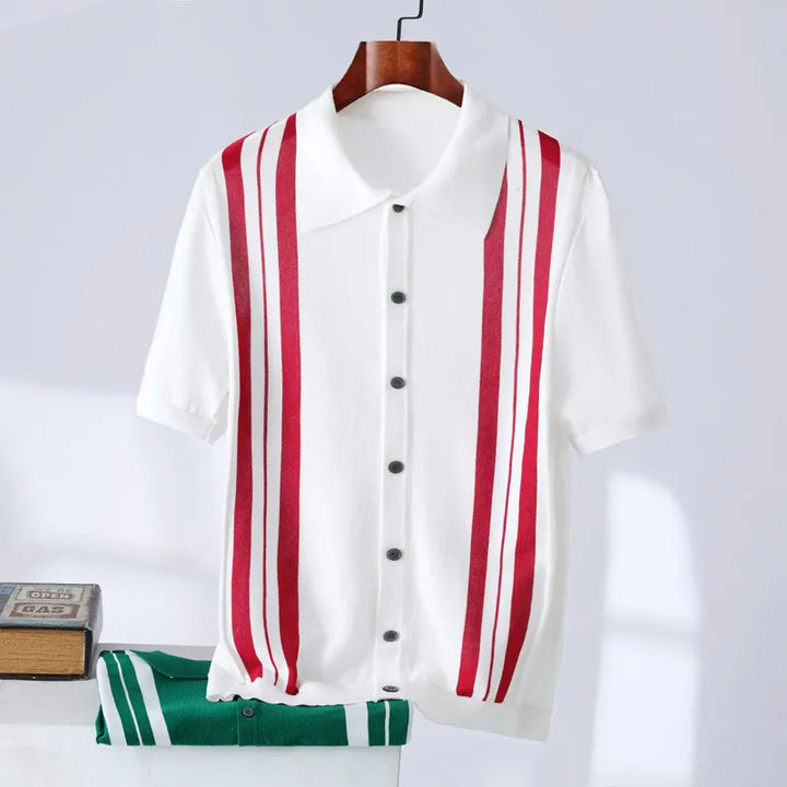 Luca | Retro Knit Button-Up